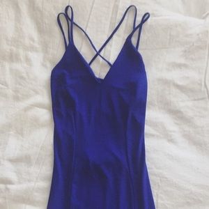 Mini Dress | Blue | Open Back